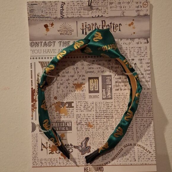 Slytherin Knotted Headband - Harry Potter - Green New - Picture 1 of 4